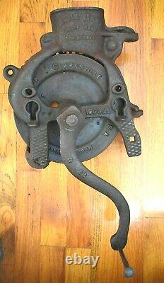 Antique Cast Iron Black Hawk 9 1909 A Clarksville Tenn Corn Sheller G 12 13lb