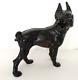 Antique Cast Iron Boston Terrier Dog Doorstop Right Facing Figure