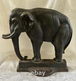 Antique Cast Iron Bradley Hubbard Elephant Statue Door Stop