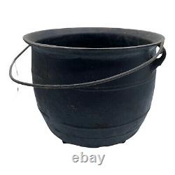 Antique Cast Iron Cauldron Large 10 lbs! 9 Tall And 10 Diameter. Good