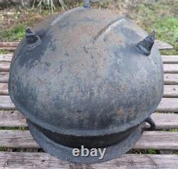 Antique Cast Iron Cauldron Pot Footed 2 Gate Marks H #12 Heavy 42Lb