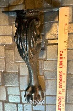 Antique Cast Iron Claw Foot Table Legs Furniture Set of 4 Metal Legs 10.75 tall