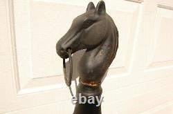 Antique Cast Iron Horse Head Hitching Post, 43 Tall, Ornate Molded Post, 50 LBS
