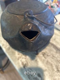 Antique Cast Iron Kettle
