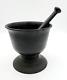 Antique Cast Iron Mortar Pestle Apothecary Heavy Large 9lb Pharmacy