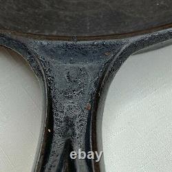 Antique Cast Iron Skillet #9 1800's Gate Mark Fancy Handle Single Pour 12