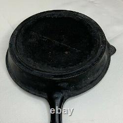 Antique Cast Iron Skillet #9 1800's Gate Mark Fancy Handle Single Pour 12