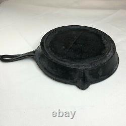 Antique Cast Iron Skillet #9 1800's Gate Mark Fancy Handle Single Pour 12