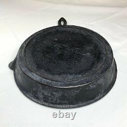 Antique Cast Iron Skillet #9 1800's Gate Mark Fancy Handle Single Pour 12