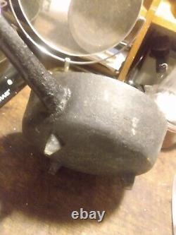 Antique Crisset Cast Iron Rush Dip Pan Circa 18th Century 9Dia. 3-1/4Deep 7 lb