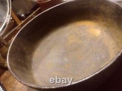 Antique Crisset Cast Iron Rush Dip Pan Circa 18th Century 9Dia. 3-1/4Deep 7 lb