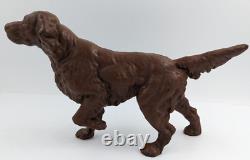 Antique Dog Door Stop Cast Iron Retriever Setter Pointer Dog Large Heavy 9+ Lbs