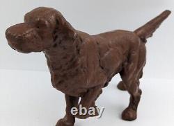 Antique Dog Door Stop Cast Iron Retriever Setter Pointer Dog Large Heavy 9+ Lbs