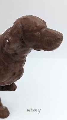 Antique Dog Door Stop Cast Iron Retriever Setter Pointer Dog Large Heavy 9+ Lbs