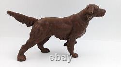 Antique Dog Door Stop Cast Iron Retriever Setter Pointer Dog Large Heavy 9+ Lbs