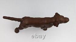 Antique Dog Door Stop Cast Iron Retriever Setter Pointer Dog Large Heavy 9+ Lbs