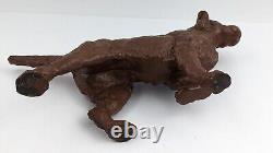 Antique Dog Door Stop Cast Iron Retriever Setter Pointer Dog Large Heavy 9+ Lbs