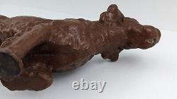 Antique Dog Door Stop Cast Iron Retriever Setter Pointer Dog Large Heavy 9+ Lbs