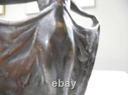 Antique Doorstop of Woman, 8.75 Tall 6 lbs, 11 oz Judd Cast Iron c1925