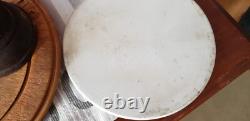 Antique English Cast Iron And White Ironstone Slab Kitchen Balance Scale Great