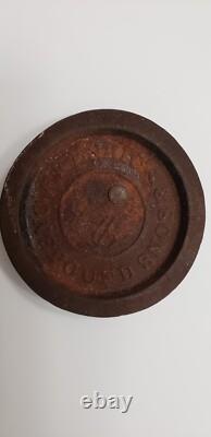 Antique English Cast Iron And White Ironstone Slab Kitchen Balance Scale Great