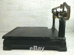 Antique Fairbanks Scale Cast Iron Base & Brass Beam 50 lb. 11218 EX Collectible