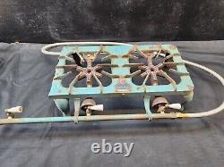 Antique GRISWOLD #203B Cast Iron Gas Hot Plate 2 Burner Stove Camp Cooktop