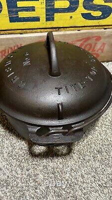 Antique Griswold #6 Cast Iron Dutch Oven With Lid, Fully Marked