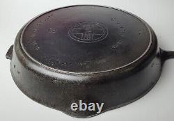 Antique Griswold No. 12 Cast Iron Skillet Pan P/n 719 Lbl Heat Ring Erie Pa USA