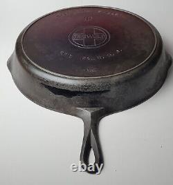 Antique Griswold No. 12 Cast Iron Skillet Pan P/n 719 Lbl Heat Ring Erie Pa USA