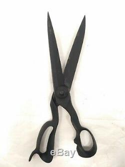 Antique HUGE Primitive Cast Iron Shears Scissors 4LB's Tailor Sewing EARLY