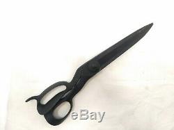 Antique HUGE Primitive Cast Iron Shears Scissors 4LB's Tailor Sewing EARLY