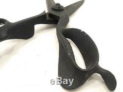 Antique HUGE Primitive Cast Iron Shears Scissors 4LB's Tailor Sewing EARLY