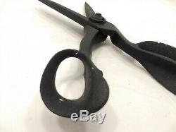 Antique HUGE Primitive Cast Iron Shears Scissors 4LB's Tailor Sewing EARLY