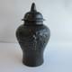 Antique Heavy Cast Iron Urn Jar Vessel W Lid Over 6 Lbs