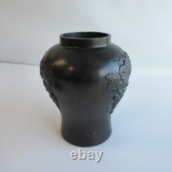 Antique Heavy Cast Iron Urn Jar Vessel w Lid Over 6 LBS
