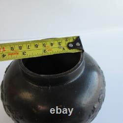 Antique Heavy Cast Iron Urn Jar Vessel w Lid Over 6 LBS