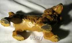 Antique Hubley Solid Cast Iron Tan Cocker Spaniel Dog Statue Door Doorstop 5 Lb