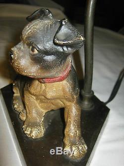 Antique Hubley USA Cast Iron Boston Terrier Dog Statue Art Lamp 6 Lb. Doorstop