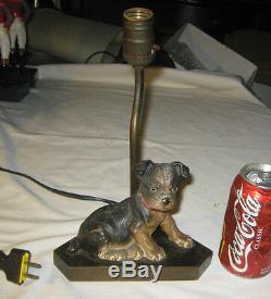 Antique Hubley USA Cast Iron Boston Terrier Dog Statue Art Lamp 6 Lb. Doorstop