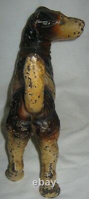 Antique Hubley USA Cast Iron Fox Terrier Dog Home Statue Door Art 7 Lb Doorstop