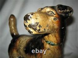 Antique Hubley USA Cast Iron Fox Terrier Dog Home Statue Door Art 7 Lb Doorstop