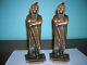 Antique Indian Native American The Chief Bookends Cast Iron, 8 Inches, 4 Lbs