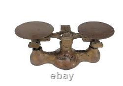 Antique Jacob Bros Cast Iron Balance Scale No 4 Made New York NY 8 Lbs Capacity
