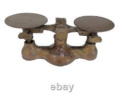 Antique Jacob Bros Cast Iron Balance Scale No 4 Made New York NY 8 Lbs Capacity