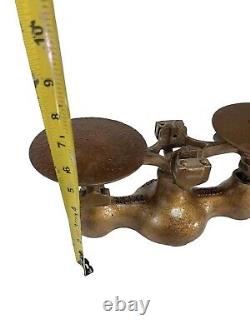 Antique Jacob Bros Cast Iron Balance Scale No 4 Made New York NY 8 Lbs Capacity