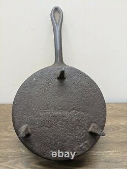 Antique Large Long Handle 3 Legged Cast Iron 12 SPIDER SKILLET withGate Mark