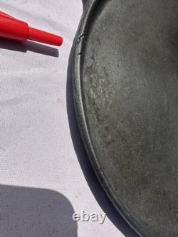 Antique Late 1800's Cast Iron No. 7 Round Griddle with Gate-mark & Fancy Handle