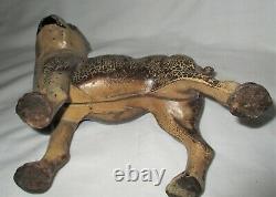 Antique Left Facing 10 Hubley USA 8 Lb. Boston Terrier Cast Iron Dog Doorstop