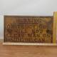 Antique Railroad Sign Clearance Warning Cast Iron 17 7/8 X 10.5 X 1/2 21 Lbs